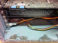 Verstaubte Grafikkarte