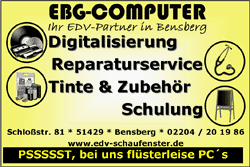 EBG COMPUTER · Digitalisierung · Reparaturservice · Schulung · Tinte und Zubehör